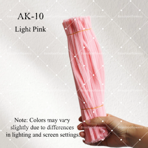 AK-10 Light Pink Pipe Cleaners Chenille Stems Fuzzy Stick Twisting Stick DIY Art Craft Supplies Bending Wires for Kids School Education Adults Floral Arrangement - 50 PCS
