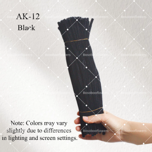 AK-12 Black Pipe Cleaners Chenille Stems Fuzzy Stick Twisting Stick DIY Art Craft Supplies Bending Wires for Kids School Education Adults Floral Arrangement - 50 PCS