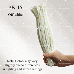 AK-15 Off-white Pipe Cleaners Chenille Stems Fuzzy Stick Twisting Stick DIY Art Craft Supplies Bending Wires for Kids School Education Adults Floral Arrangement - 50 PCS