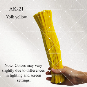 AK-21 Yolk Yellow Pipe Cleaners Chenille Stems Fuzzy Stick Twisting Stick DIY Art Craft Supplies Bending Wires for Kids School Education Adults Floral Arrangement - 50 PCS