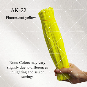 AK-22 Fluorescent Yellow Pipe Cleaners Chenille Stems Fuzzy Stick Twisting Stick DIY Art Craft Supplies Bending Wires for Kids School Education Adults Floral Arrangement - 50 PCS