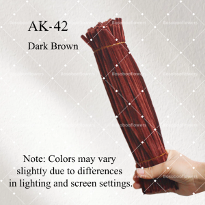 AK-42 Dark Brown Pipe Cleaners Chenille Stems Fuzzy Stick Twisting Stick DIY Art Craft Supplies Bending Wires for Kids School Education Adults Floral Arrangement - 50 PCS