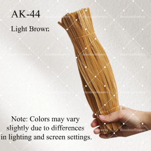 AK-44 Light Brown Pipe Cleaners Chenille Stems Fuzzy Stick Twisting Stick DIY Art Craft Supplies Bending Wires for Kids School Education Adults Floral Arrangement - 50 PCS