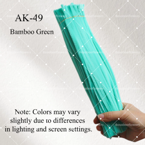 AK-49 Bamboo Green Pipe Cleaners Chenille Stems Fuzzy Stick Twisting Stick DIY Art Craft Supplies Bending Wires for Kids School Education Adults Floral Arrangement - 50 PCS