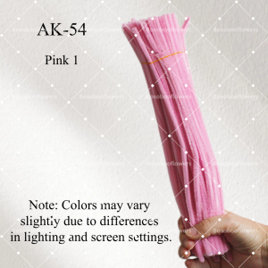 AK-54 Pink Pipe Cleaners Chenille Stems Fuzzy Stick Twisting Stick DIY Art Craft Supplies Bending Wires for Kids School Education Adults Floral Arrangement - 50 PCS