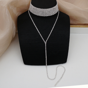 New Shiny Ten Necklace Ladies Exquisite Double Layer Clavicle Chain Necklace Jewelry for Ladies Gift