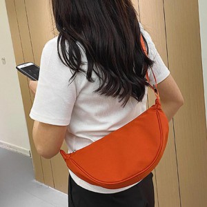 Red Summer Pleated Handlebags For Women Cloud Bags Leisure Armpit Bag Shopping Shoulder Bags Dumpling Handbag Female