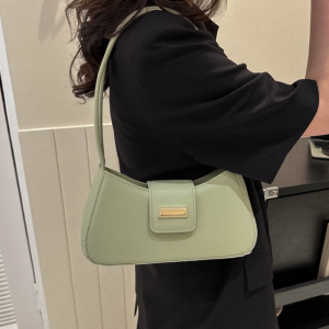 Green Bags For Women Luxury Designer Brand Handbags And Purses 2024 New In PU Nubuck Sheet Metal Decoration Crossbody Bag Small