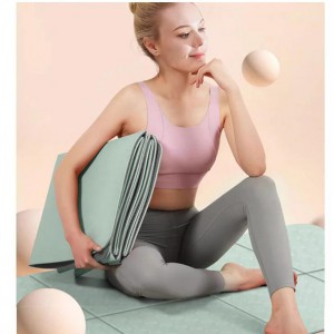 Foldable Yoga Mat Eco Friendly TPE Folding Travel Fitness Exercise Mat Double Sided Non-slip for Yoga Pilates & Floor Workouts