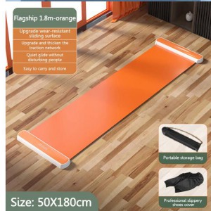 140/180/200CM Yoga Sliding Mat Sport Fitness Glide Pilates Skating Training Board Mat for Ice Hockey Roller Skating Leg Exercise