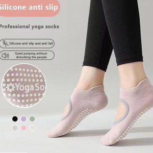 New Yoga Socks Women Professional Non-Slip Pilates Sports Non-Slip Socks Summer Thin Backless Floor Socks